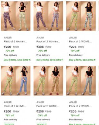 [ Pack of 2 ] ANJIR WOMENS Pyjama Starts at Rs 206