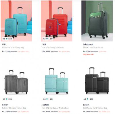 [ Pack Of 2&3 ] BRANDED Suitcase @ 80%-90% OFF (ARISTOCRAT, SKYBAGS, VIP & MORE)