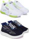 Pack Of 2 | DRACKFOOT Running Shoes For Men (White, Blue)...