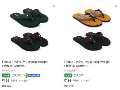 Pack of 2 Slippers @ ₹199
