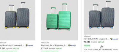 [ Pack Of 2 ] Wildcraft Trolley Bag Starts At 2519