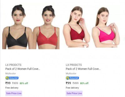 Pack of 2 Women's Bra @ ₹89