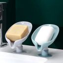 [Pack of -2] XML Soap Holder Stand Leaf Shape Self Draining Dish Cady for Shower with Suction Cup soap Box for Bathroom, Kitchen Bath tub Wash basins (Multicolor)...