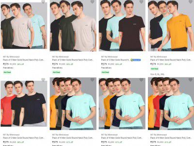 [ Pack of 3 ] M7 By Metronaut Mens T Shirts Starts ₹349