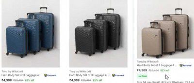 PACK OF 3 | Torq by Wildcraft Luggage Starts At 4379