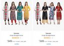 Pack of 4 Kurtas @ ₹349...