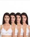 Pack of 4 Women Full Coverage Non Padded Bra (White)...