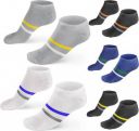(Pack of 5) Ankle Socks Striped Low Cut, Ankle Length ...