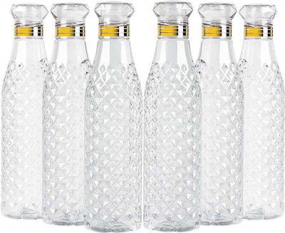 Pack of 6 Crystal Clear Water Bottle for Fridge