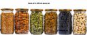 Pack of 6 Glass Grocery Container  - 450 ml PANEL'S White...
