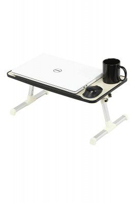 PAffy Foldable Adjustable Laptop/Reading/Eating/Study Table with Cooling Fan - Black