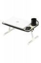PAffy Foldable Adjustable Laptop/Reading/Eating/Study Table with Cooling Fan - Black...