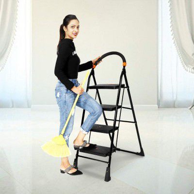 Paffy Heavy Folding Ladder With Wide Steps - Milano 4 Steps (4.1 Ft Ladder)