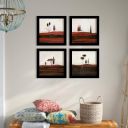 Painting Mantra Landscape Rich Field Framed Painting/Posters for Room Decoration, Set of 4 Black Frame UV Textured Art Prints/(4 Unit, 9 x 9 Inches)...
