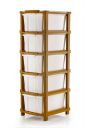 PALAK 5-XL Drawer Multipurpose Drawer Plastic Modular Chest Storage Organizer Home, Office, Parlor, School, Doctors, Home & Kids(Dimension-28cmx35cmx87cm) (Brown Hex)...