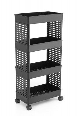 PALAK Plastic Multipurpose 4-Tier Floor Mount Corner Shelf Kitchen Organizer Rack/Storage Shelf/Dish Rack/Storage Rack For Kitchen