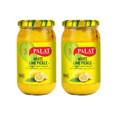 PALAT - White Lime Pickle |Healthy . 400 GM - Pack of 2