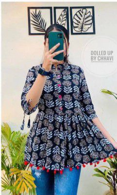 PaliwalArts Casual Regular Sleeves Printed Women Multicolor Top