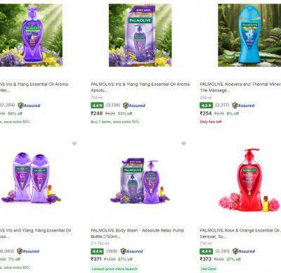 Flipkart : Upto 67% OFF - Palmolive Body Wash