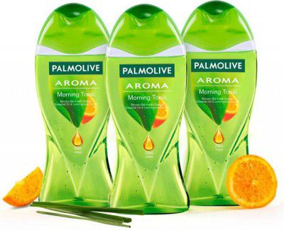 PALMOLIVE Orange Essential Oil & Lemongrass Aroma Morning Tonic Body Wash Combo (3 x 250 ml)