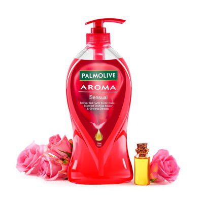 Palmolive Rose, Orange Essential Oil & Ginseng Aroma Sensual Body Wash 750ml