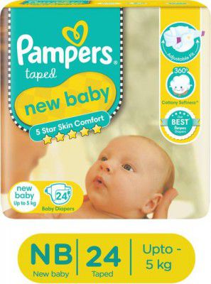 Pampers Active Baby Diapers - New Born  (24 Pieces)