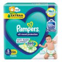 Pampers All round Protection Pants, Small size baby diapers (S) 86 Count, Lotion with Aloe Vera...