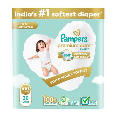 Pampers Premium Care Pant Style Baby Diapers | XX-Large (XXL size) | 30 Count