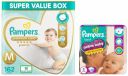 Pampers Premium Care Pants, Medium size baby diapers (MD), 162 Count, Softest ever Pampers pants & Pampers Active Baby Taped Diapers, Small size diapers, (SM) 46 count, taped style custom fit...