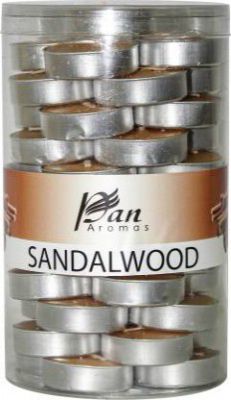 Pan Aromas 45-Pack Scented Tealight Candle - Sandalwood Candle  (Brown, Pack of 45)