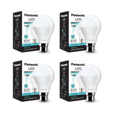 Panasonic 12W B22 LED Cool Day Light Bulb (White) - Pack of 4