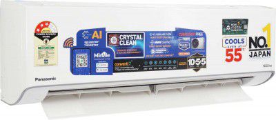 Panasonic 2025 Model 1 Ton 3 Star Split Inverter with Wi-fi AC (CS-EU12BKY3FM/CU-EU12BKY3FM, White, Grey)