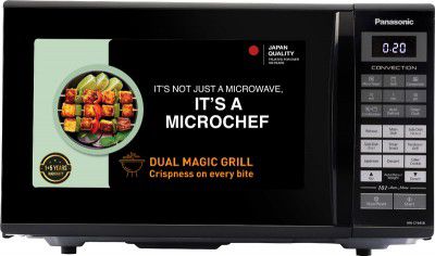 Panasonic 27 L Black Mirror, Magic Grill Convection Microwave Oven (NN-CT645BFDG, Black)