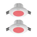 Panasonic 3 Watt Deep Junction Downlighter, Round LED Junction Downlight (Red - PDLM1603RR2-2)...