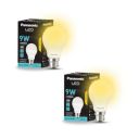 Panasonic 9 Watt LED Bulb, B22 Base 9W Bulb Light For Home, 25000+ BH with 1 Year Warranty, 3000K Warm White Bulb (Pack of 2)...