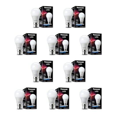Panasonic 9 Watt Motion Sensor Led B22D Bulb with 3 Mtr Radius Sensor Area, Auto Off After 15 Sec Comes with 30000 Bh Life and 1 Yr Warranty (Pack of 10)