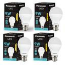 Panasonic 9W LED Bulb | LED Bulb 9 watt with B22 Base | 4kV Surge Protection 9 Watt Bulb (Cool Day Light, Pack of 4)...