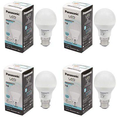 Panasonic Base B22 7-Watt LED Bulb (Pack of 4, Cool Day Light)