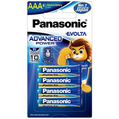 Panasonic Evolta Alkaline Advanced Power, Extra Power Formula, no Mercury add, Anti-Leak Seal, Protects Power for up to 10 Years, Pack of 4