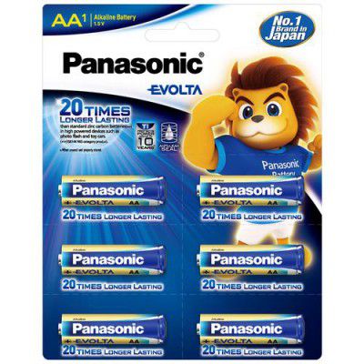 Panasonic Evolta Alkaline Battery - AA, 6 pcs