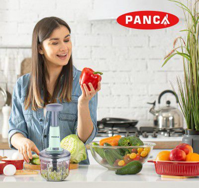 PANCA Chopper Big Size 1100 ml Hand Press Fruits and Vegetable Push Chopper