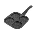 PANCA Non Stick Grill Pan Mini Pan Uttapam Tawa Aluminum Multi Snack Maker 4 Cavity, Pancake Maker (Black)...