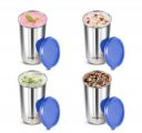 PANCA Stainless Steel Tumbler with Lid, 415 ml, 1 Piece, Assorted (Lid Color May Vary) | Office | Gym | Yoga | Home | Kitchen | Hiking | Treking | Travel Tumbler...