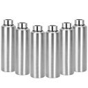 PANCA Stainless Steel Water Bottles Set of 6 Steel Bottles for Fridge, Water Bottle Steel 1 Litre, Water Bottle for Home/Office/Gym, Silver Color - Pack of 6...