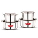 PANCA Tea Glass Set, Coffee Glass Set, Steel Glass and Cup Set of 4, (180ml)...