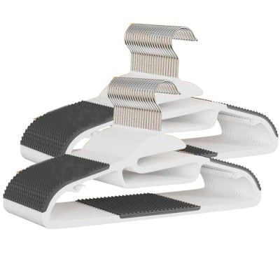 Panchhi Store Hangers for Clothes Plastic Hangers for Wardrobe Non-Slip 360° Swivel Hook & Notches Slim Coat Hangers Pack of 45