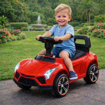 Pandaoriginals Kids music and lights, 1 to 4 years, kids toy on mc laren Car Non Battery Operated Ride On (Red)
