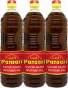 Pansari Kacchi Ghani Mustard Oil Plastic Bottle  (3 x 1 L)...