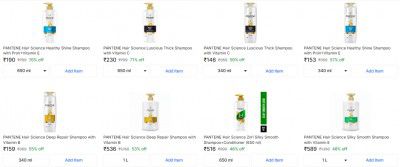Flipkart Grocery : Pantene Shampoo Upto 76% off | Starts At ₹146