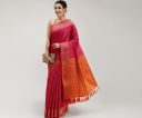 Panzora Women's Banarasi Silk Woven Zari Work Saree With Unstitched Blouse Piece...